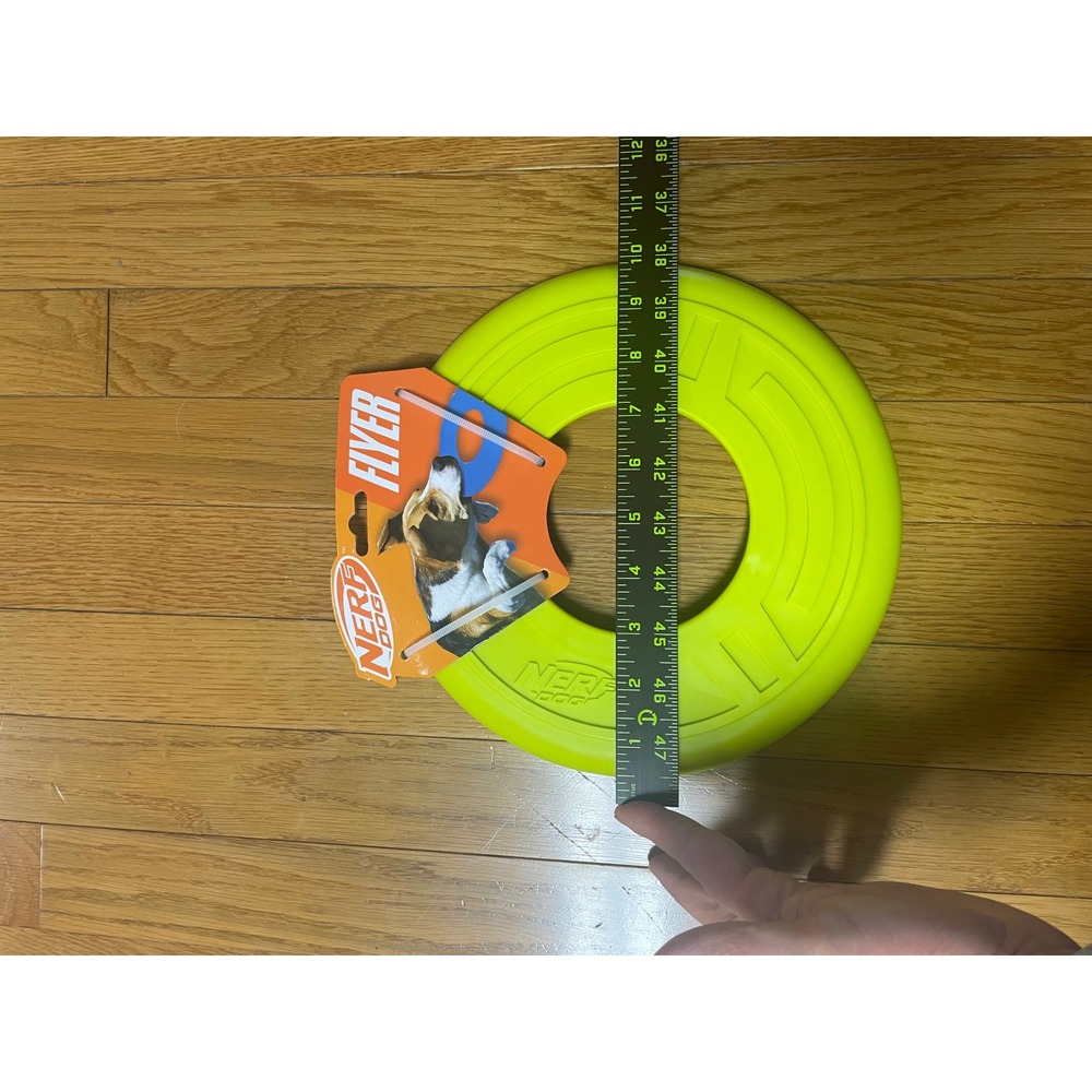 Nerf Dog Flyer Rubber Flying Disc Dog Toy Neon Green 1551 GP 1111-2096 NEW - Picture 5 of 5